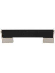 Tenor Wide Cabinet Pull - 5 inch Center-to-Center in Espresso Brown/Satin Nickel.